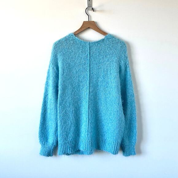 Free People Nevermind Fuzzy Cardigan Blue Butterfly Size XS - Picture 8 of 14